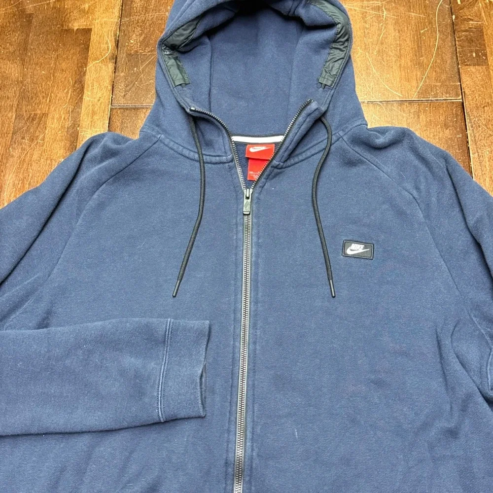 Nike Full Zip Hoodie Mens XXL Navy Blue Sportswear Fleece 835858-451